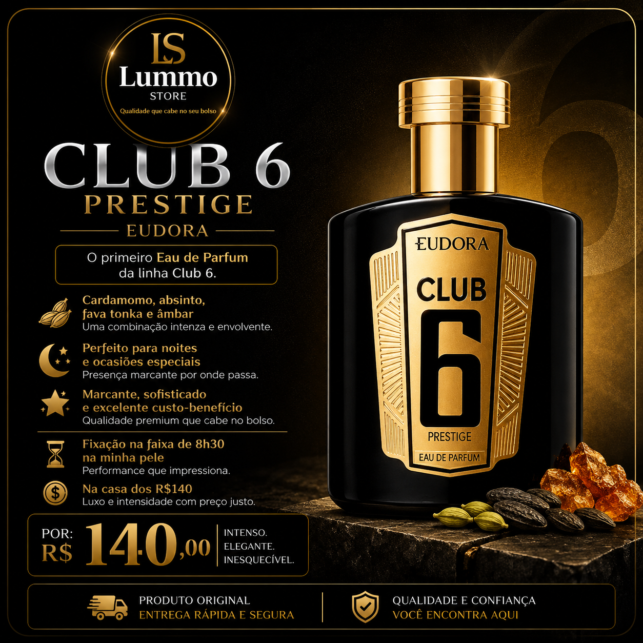 Eudora Club 6 Prestige — Eau de Parfum Masculino