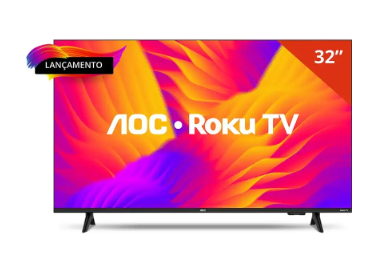 Smart TV AOC DLED 32" Wi-Fi Roku TV Quad Core 32s5155/78g