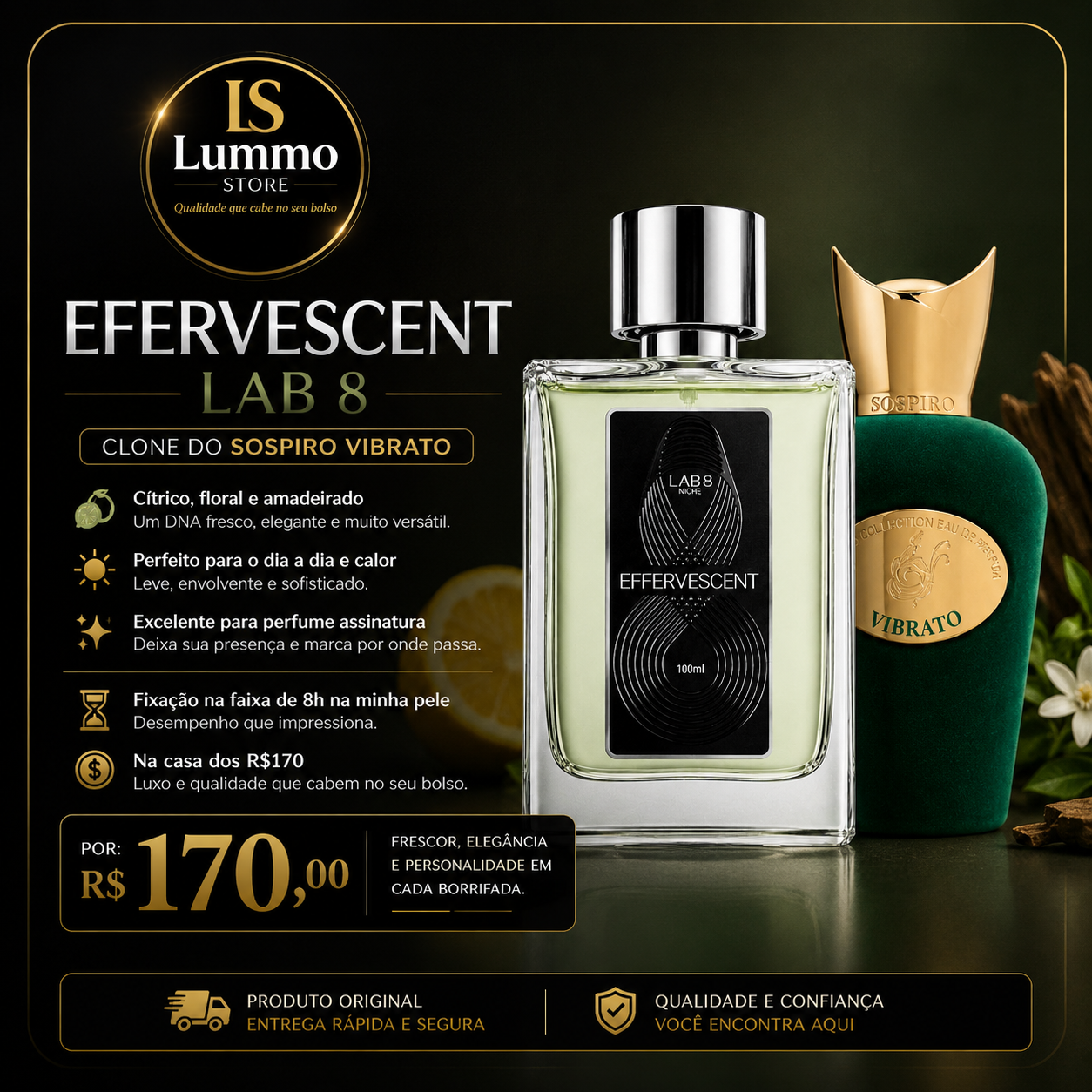 Efervescent Lab 8 — Clone do Sospiro Vibrato (100ml)
